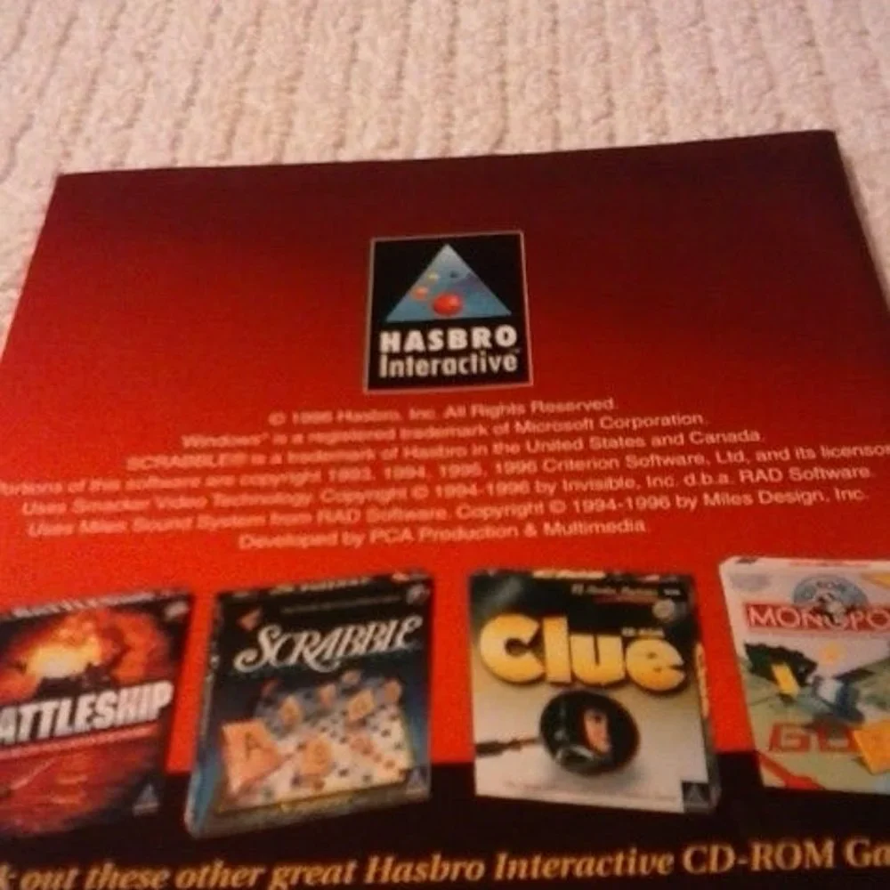 YAHTZEE CD-ROM PC GAME Manual ONLY
